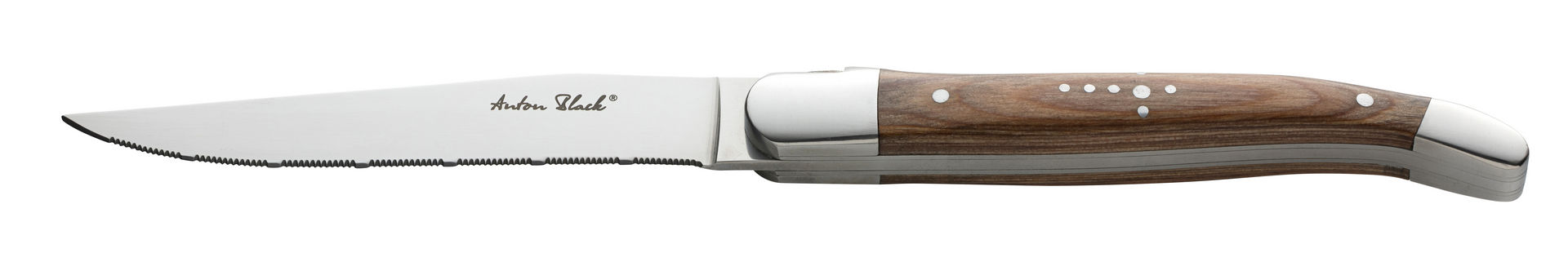 Laguiole Wood Handled Steak Knife - Serrated Edge - F91197-000000-B01012 (Pack of 12)